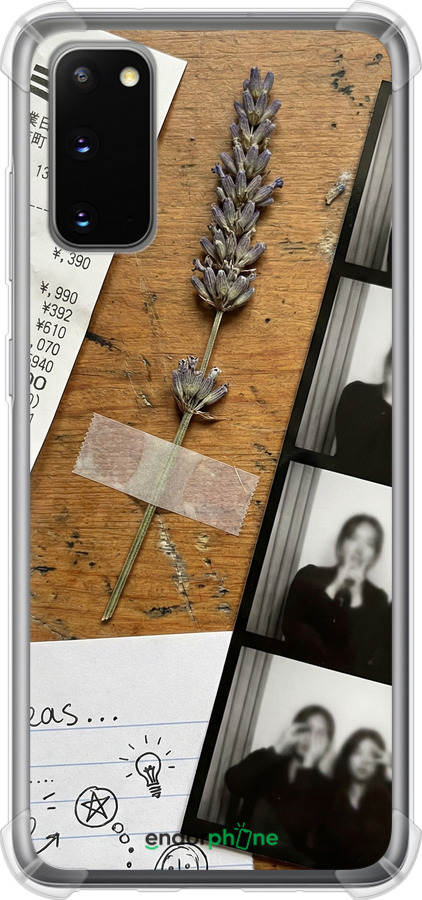 Силикон с усиленными углами чехол Aesthetic Scrapbook Collage для Samsung Galaxy S20 - 6773sp-1824 изображение 