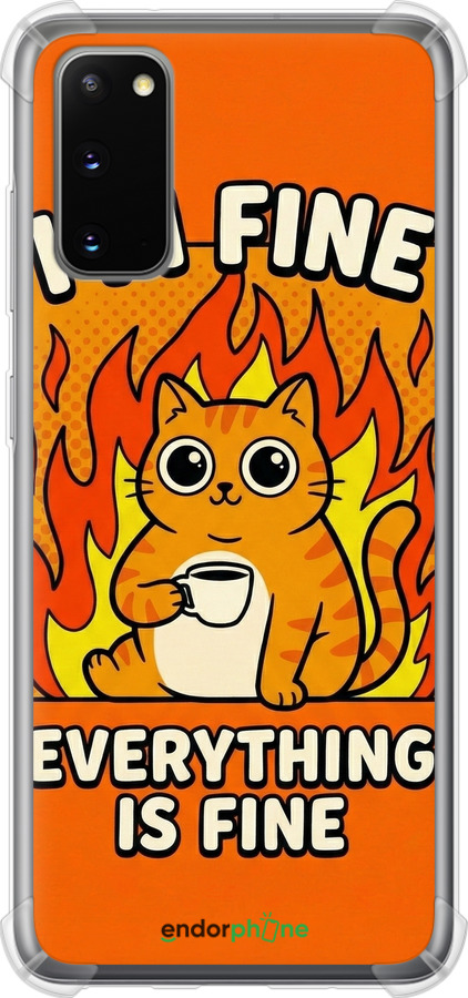 Силіконовий протиударний с посиленими кутами чехол Funny Cat для Samsung Galaxy S20 - 6786sp-1824 изображение 