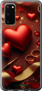 2D пластиковый чехол Сердечки v3 для Samsung Galaxy S20 - 5833t-1824 изображение 