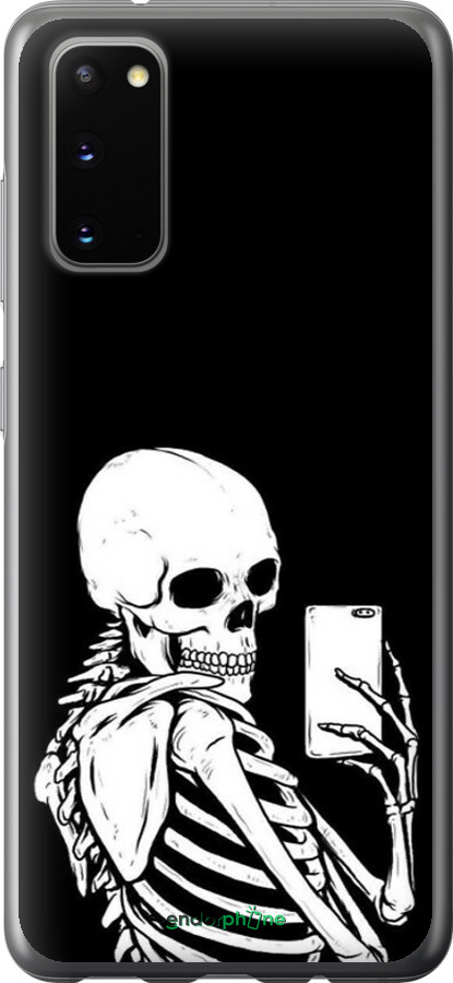 2D пластиковый чехол Скелет делает Selfie для Samsung Galaxy S20 - 6535t-1824 изображение 
