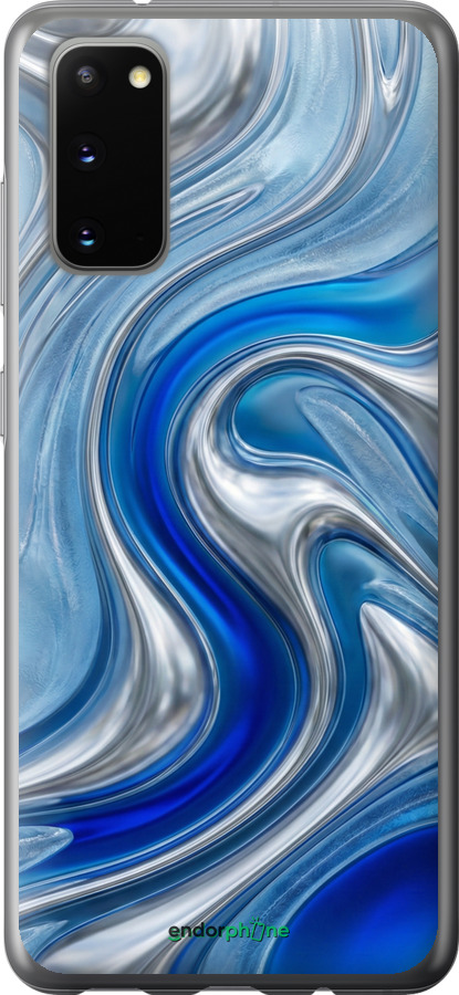 2D пластиковый чехол Liquid Chrome для Samsung Galaxy S20 - 6781t-1824 изображение 
