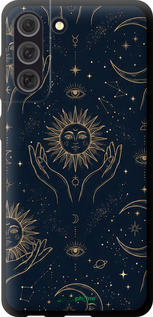 TPU чехол Celestial Harmony: Sun & Moon Gold Mystic Pattern для Samsung Galaxy S21 FE - 6778b-2302 изображение 