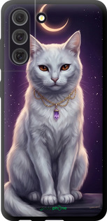 TPU чехол Mystic White Cat Gothic Dark Purple Gold для Samsung Galaxy S21 FE - 6805b-2302 изображение 