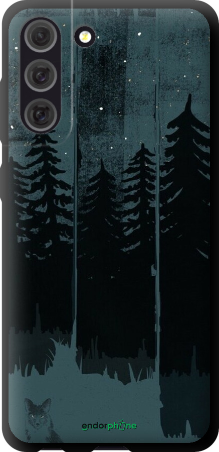 TPU чехол Лиса и ночной лес для Samsung Galaxy S21 FE - 6481b-2302 изображение 