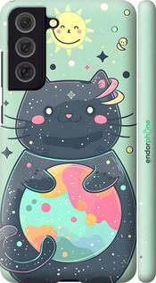 3D пластиковий матовий чехол Милый котик для Samsung Galaxy S21 FE - 6364m-2302 изображение 