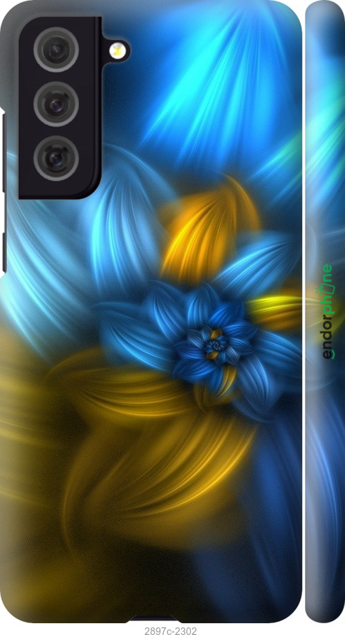 

3D пластиковий матовий чохол "Візерунок 46" для Samsung Galaxy S21 FE, Синій