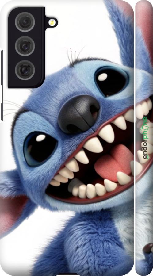 3D пластиковый матовый чехол Стич для Samsung Galaxy S21 FE - 6684m-2302 изображение 