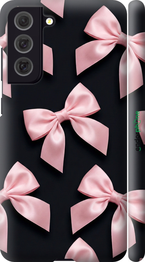 3D пластиковый матовый чехол Coquette Ribbons Dark Coquette для Samsung Galaxy S21 FE - 6767m-2302 изображение 