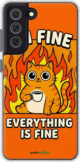 Чохол Bumper чехол Funny Cat для Samsung Galaxy S21 FE - 6786pc-2302 изображение 