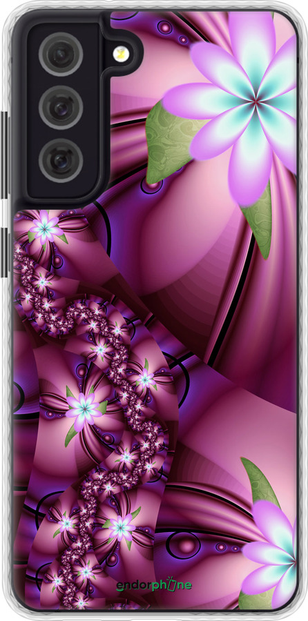 

Чохол Bumper чохол "Квіткова мозаїка" для Samsung Galaxy S21 FE, Рожевий