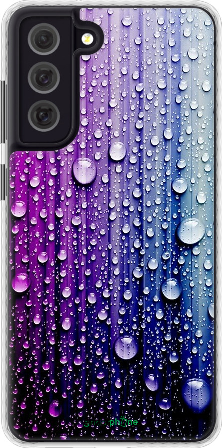 

Чохол Bumper чохол "Краплини води" для Samsung Galaxy S21 FE, Синій