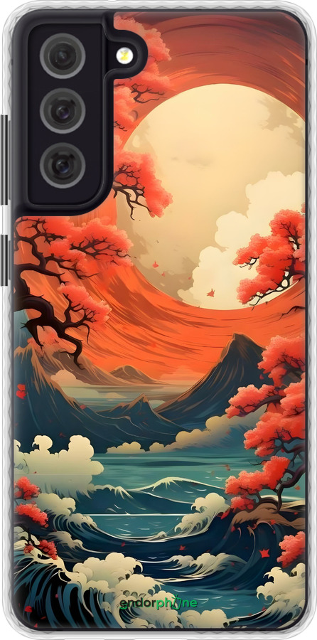 Чехол Bumper чехол Природа японии для Samsung Galaxy S21 FE - 6327pc-2302 изображение 