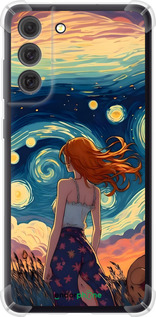 Силіконовий протиударний с посиленими кутами чехол Дівчина Арт для Samsung Galaxy S21 FE - 6325sp-2302 изображение 