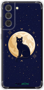 Силіконовий протиударний с посиленими кутами чехол Cute Cat Celestial/Witchy для Samsung Galaxy S21 FE - 6787sp-2302 изображение 