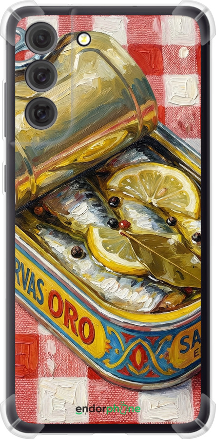 Силикон с усиленными углами чехол Vintage Sardine Tin Phone для Samsung Galaxy S21 FE - 6772sp-2302 изображение 