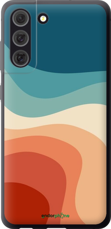 Силіконовий чехол У стилі ретро з хвилями для Samsung Galaxy S21 FE - 6531u-2302 изображение 