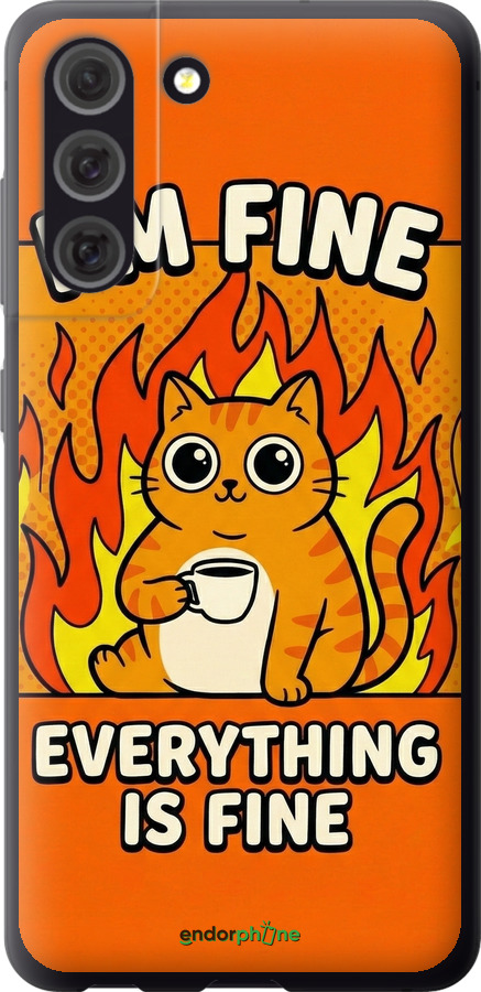 Силиконовый чехол Funny Cat для Samsung Galaxy S21 FE - 6786u-2302 изображение 