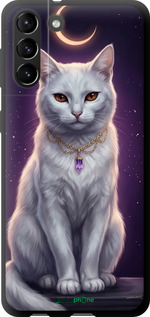 TPU чехол Mystic White Cat Gothic Dark Purple Gold для Samsung Galaxy S21 Plus - 6805b-2115 изображение 