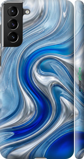 3D пластиковый матовый чехол Liquid Chrome для Samsung Galaxy S21 Plus - 6781m-2115 изображение 