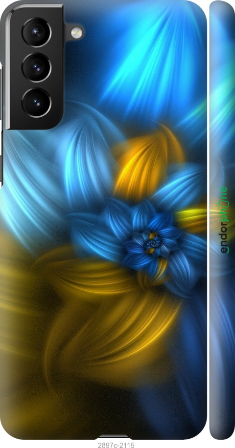 

3D пластиковий матовий чохол "Візерунок 46" для Samsung Galaxy S21 Plus, Синій
