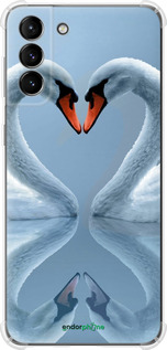 Силикон с усиленными углами чехол Лебеди для Samsung Galaxy S21 Plus - 6007sp-2115 изображение 