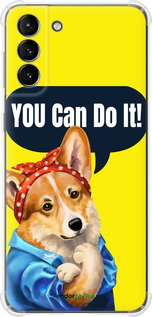 Силикон с усиленными углами чехол чехол с корги You Can Do It для Samsung Galaxy S21 Plus - 6184sp-2115 изображение 