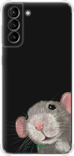 Силіконовий протиударний с посиленими кутами чехол The Peeking Rat для Samsung Galaxy S21 Plus - 6442sp-2115 изображение 