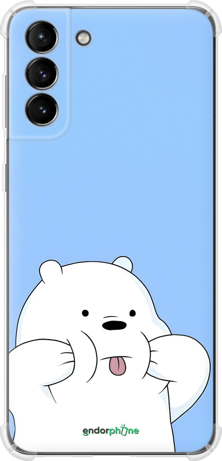 Силикон с усиленными углами чехол Милый мишка для Samsung Galaxy S21 Plus - 6357sp-2115 изображение 