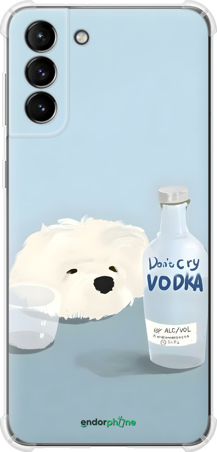 Силіконовий протиударний с посиленими кутами чехол Пес водка для Samsung Galaxy S21 Plus - 6368sp-2115 изображение 