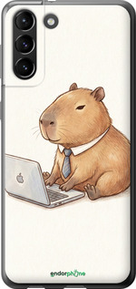 2D пластиковый чехол 'Funny Capybara CEO Working' для Samsung Galaxy S21 Plus изображение 3
