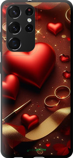 TPU чехол Сердечки v3 для Samsung Galaxy S21 Ultra (5G) - 5833b-2116 изображение 