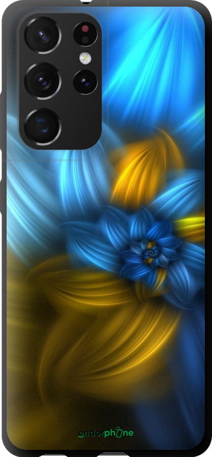

TPU чорний чохол "Візерунок 46" для Samsung Galaxy S21 Ultra (5G), Синій