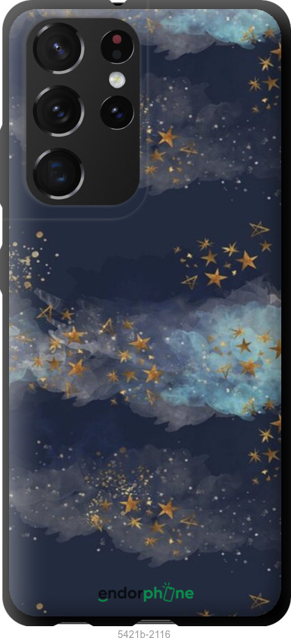 TPU чехол Ніч золоті зірки для Samsung Galaxy S21 Ultra (5G) - 5421b-2116 изображение 