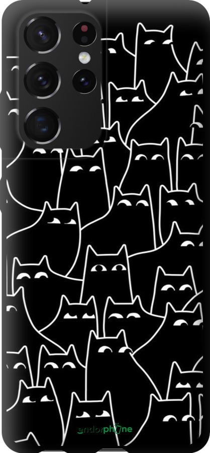 TPU чехол Із зображенням кішок для Samsung Galaxy S21 Ultra (5G) - 6470b-2116 изображение 
