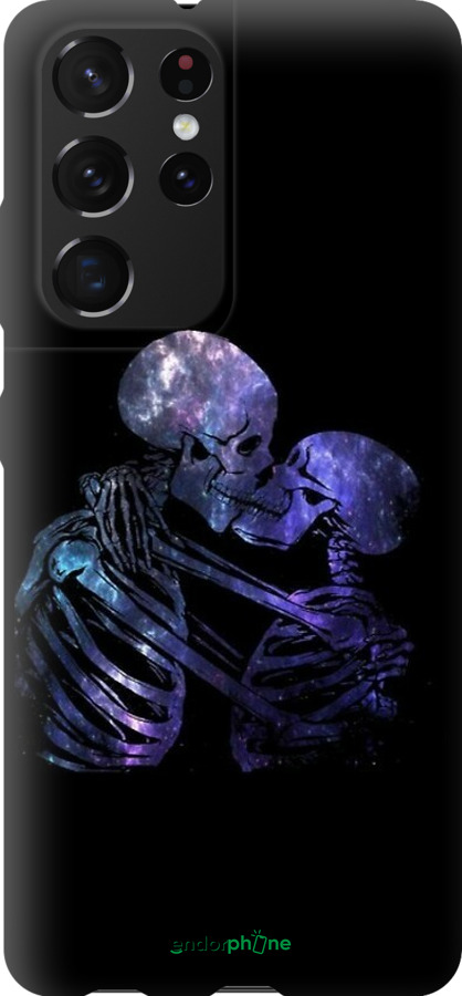 TPU чехол С изображением скелета для Samsung Galaxy S21 Ultra (5G) - 6537b-2116 изображение 