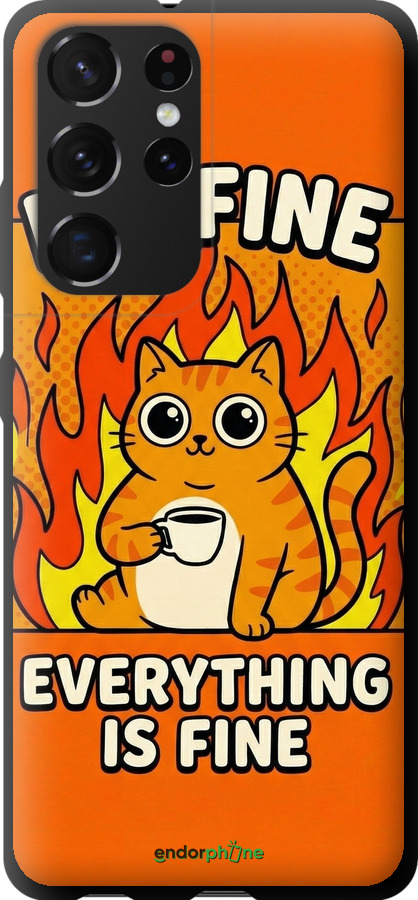 TPU чехол Funny Cat для Samsung Galaxy S21 Ultra (5G) - 6786b-2116 изображение 