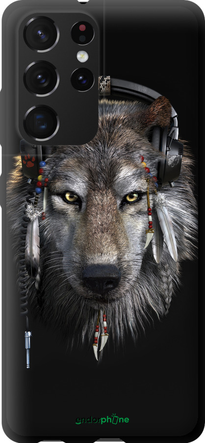 TPU чехол Вовк-меломан для Samsung Galaxy S21 Ultra (5G) - 875b-2116 изображение 