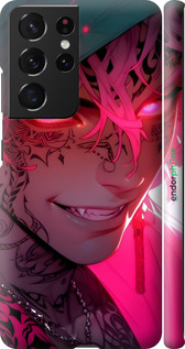 3D пластиковый матовый чехол Аниме демон 3 для Samsung Galaxy S21 Ultra (5G) - 6313m-2116 изображение 