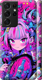 3D пластиковый матовый чехол Аниме милаха для Samsung Galaxy S21 Ultra (5G) - 6314m-2116 изображение 