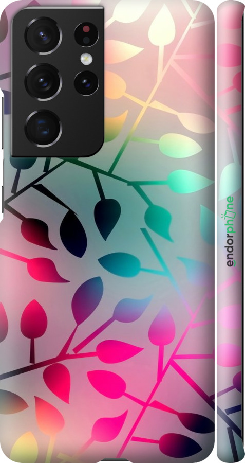 

3D пластиковий матовий чохол "Листя" для Samsung Galaxy S21 Ultra (5G)
