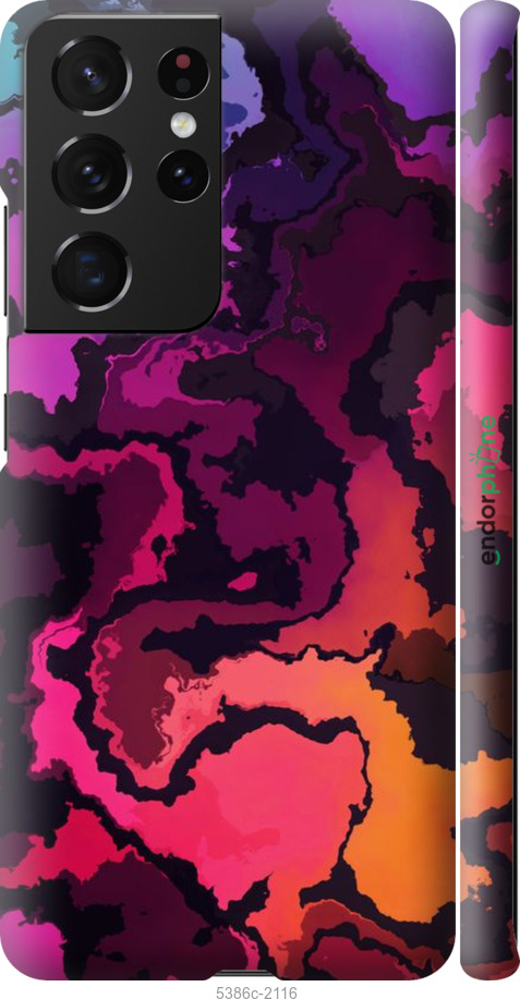 3D пластиковый матовый чехол № 5386 для Samsung Galaxy S21 Ultra (5G) - 5386m-2116 изображение 