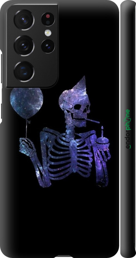 3D пластиковий матовий чехол Скелетне мистецтво для Samsung Galaxy S21 Ultra (5G) - 6536m-2116 изображение 