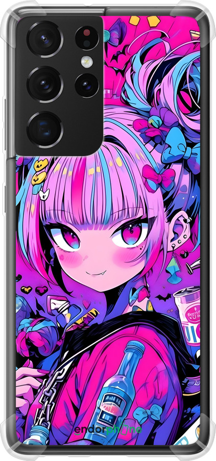 Силикон с усиленными углами чехол Аниме милаха для Samsung Galaxy S21 Ultra (5G) - 6314sp-2116 изображение 