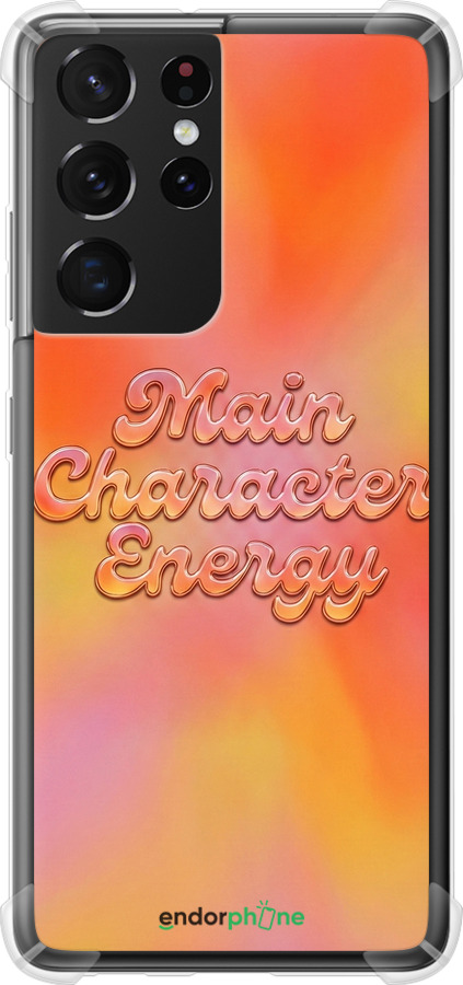 Силикон с усиленными углами чехол Aura Gradient Main Character Energy Aesthetic Y2K для Samsung Galaxy S21 Ultra (5G) - 6783sp-2116 изображение 