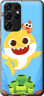 2D пластиковий чехол Бейби Шарк для Samsung Galaxy S21 Ultra (5G) - 6303t-2116 изображение 