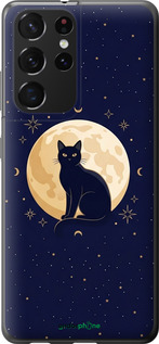 2D пластиковый чехол Cute Cat Celestial/Witchy для Samsung Galaxy S21 Ultra (5G) - 6787t-2116 изображение 