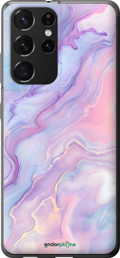 Силіконовий чехол Нежный мрамор для Samsung Galaxy S21 Ultra (5G) - 6310u-2116 изображение 
