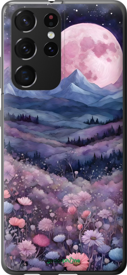2D пластиковый чехол Ночь луна арт для Samsung Galaxy S21 Ultra (5G) - 6319t-2116 изображение 