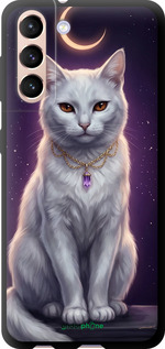 TPU чехол Mystic White Cat Gothic Dark Purple Gold для Samsung Galaxy S21 - 6805b-2114 изображение 