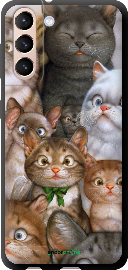 

TPU чорний чохол "Коти" для Samsung Galaxy S21